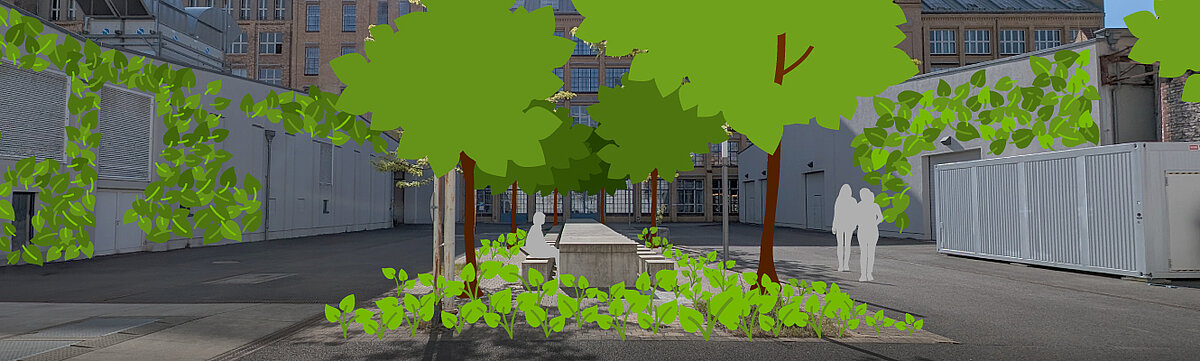 Grüne Vision für den Innenhof