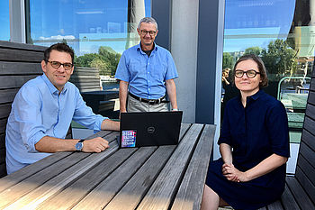 Das Sprechertrio des Forschungsclusters Sustainable Smart Cities © HTW Berlin_Gisela Huettinger