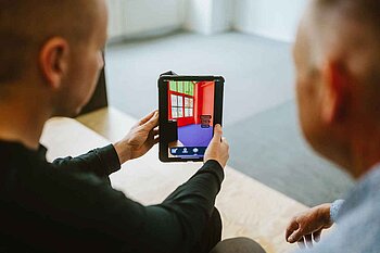 Tablet mit ServiceTechNavigator © HTW Berlin_Alexander Rentsch